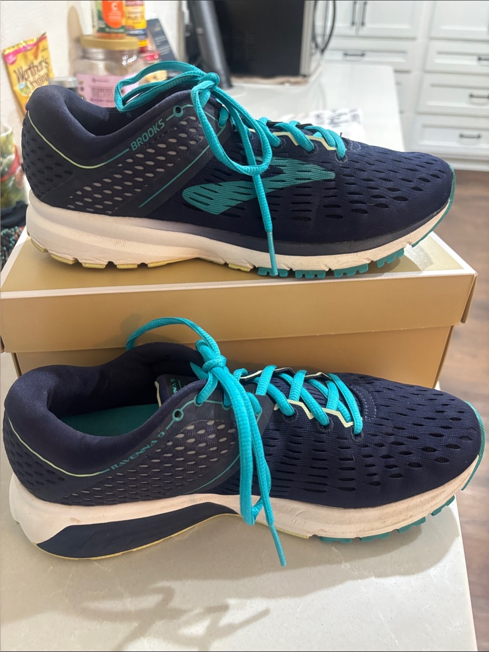 Brooks Women’s Navy and Teal Running Shoes